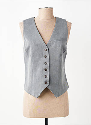 Gilet sans manche poches gris VAN-DOS femme