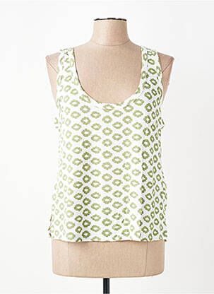 Top stretch sans manche vert MAJESTIC FILATURES femme