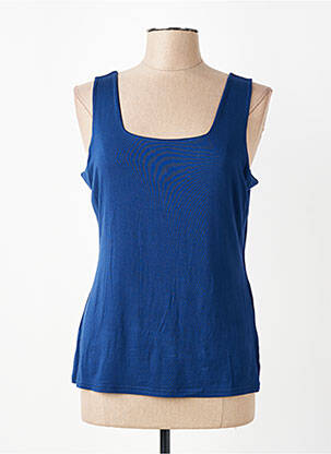 Top col carré sans manche bleu VANGO femme