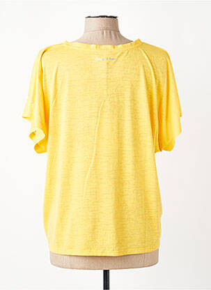 T-shirt col v manches courtes jaune FREEMAN T.PORTER femme