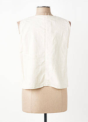 Gilet sans manche coupe cintrée beige INDI & COLD femme