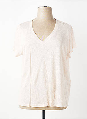 Top stretch manches courtes rose KANOPE femme