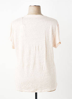 Top stretch manches courtes rose KANOPE femme
