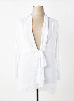 Veste casual manches longues blanc KITANA femme