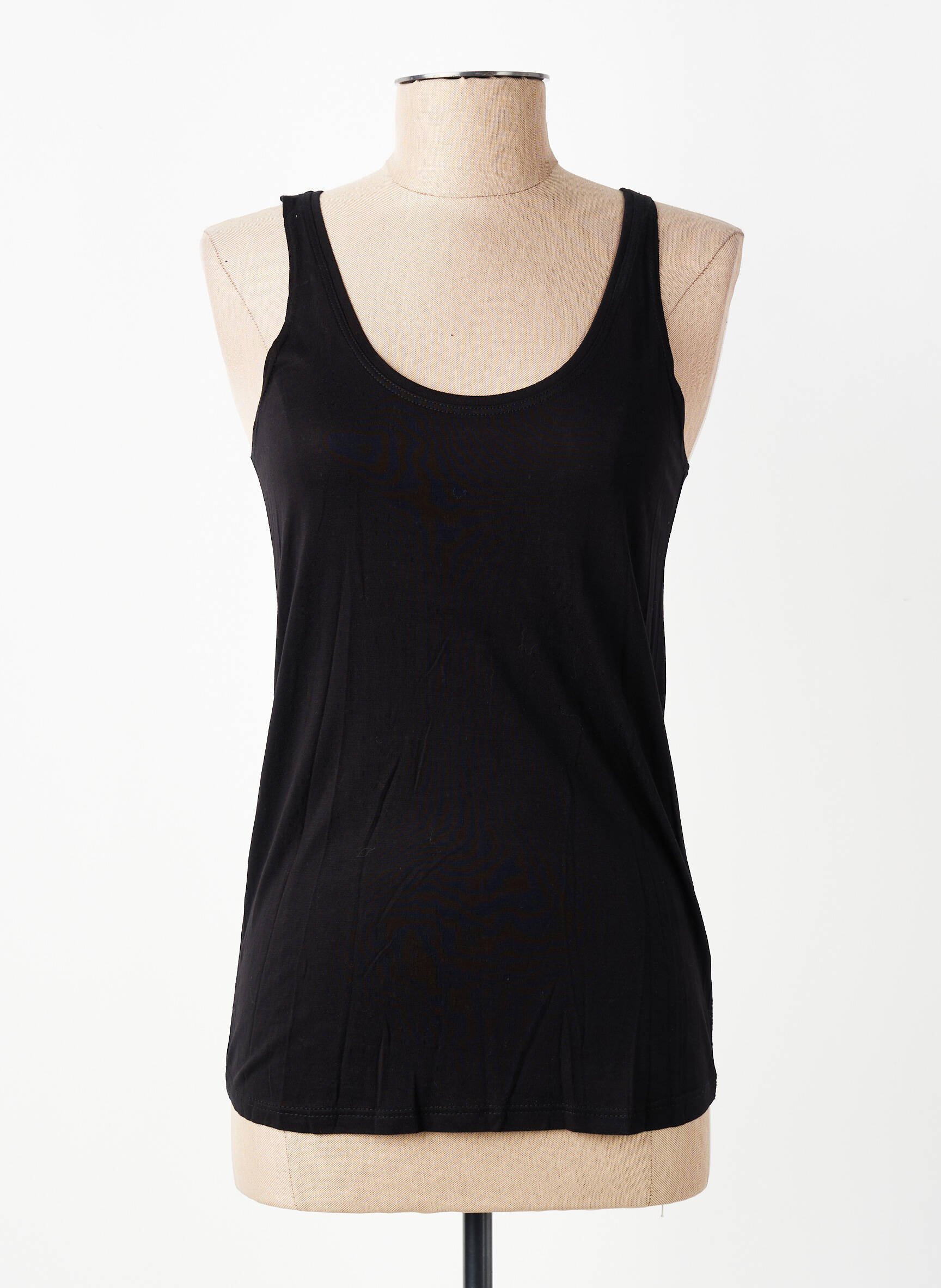 Débardeur stretch sans manche noir SCHOOL RAG femme