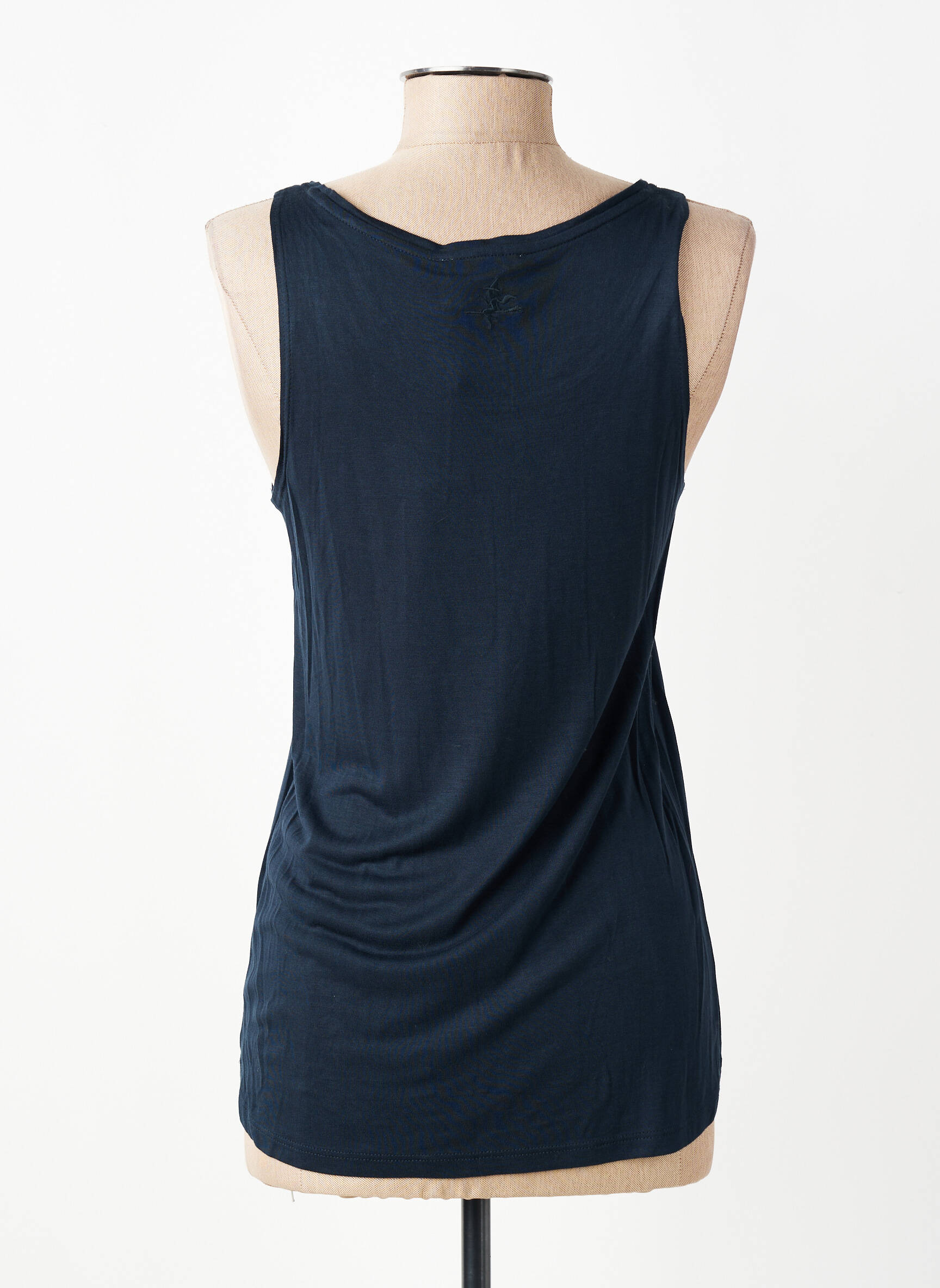 Débardeur stretch sans manche bleu SCHOOL RAG femme