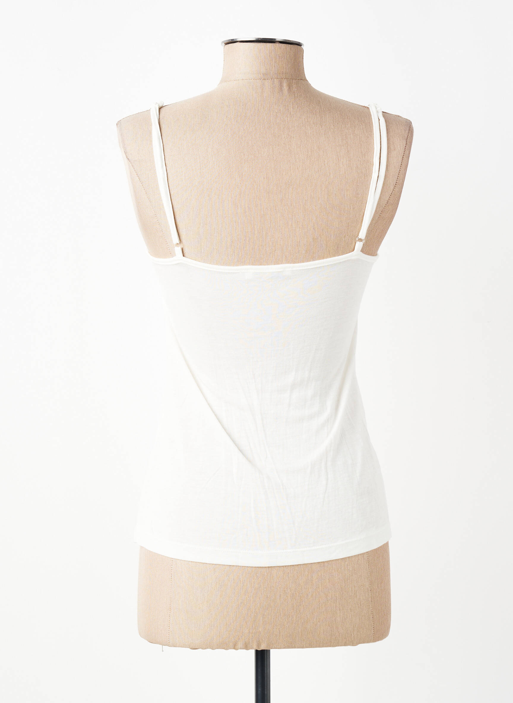 T-shirt stretch fines bretelles blanc LPB LES PETITES BOMBES  femme