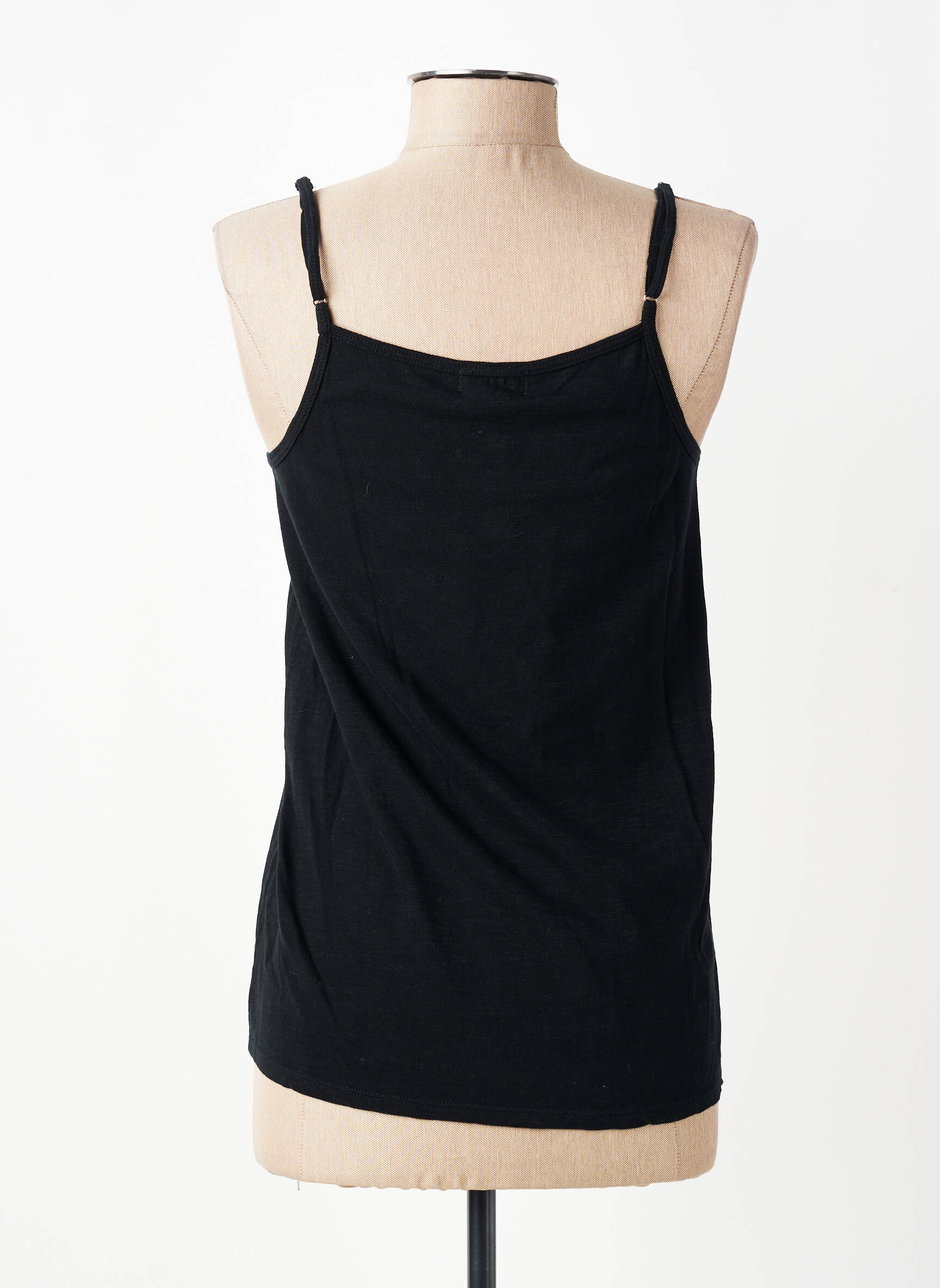 Top manches bretelles ajustables fines bretelles noir YERSE femme