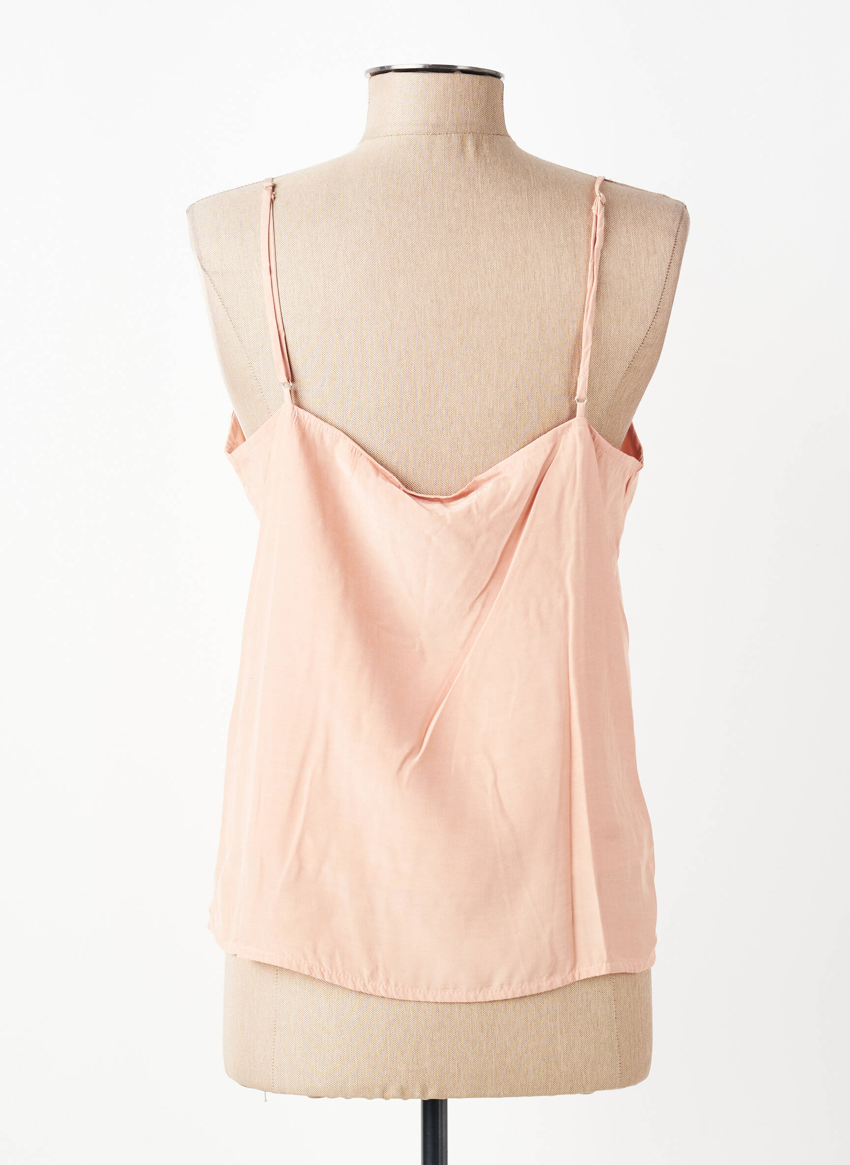 Top coupe cintrée fines bretelles rose SUNCOO femme
