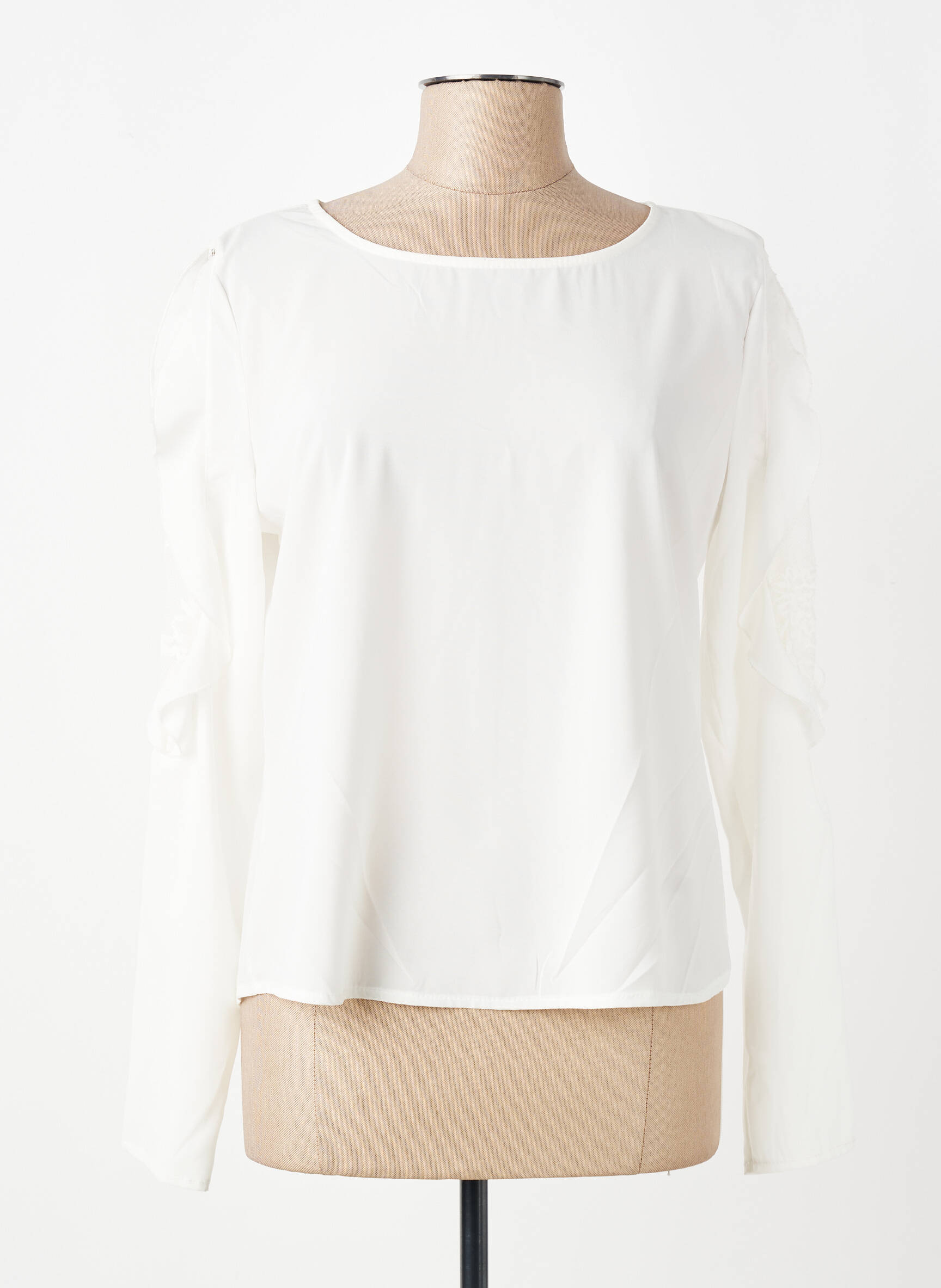 Top manches longues manches longues blanc RINASCIMENTO femme