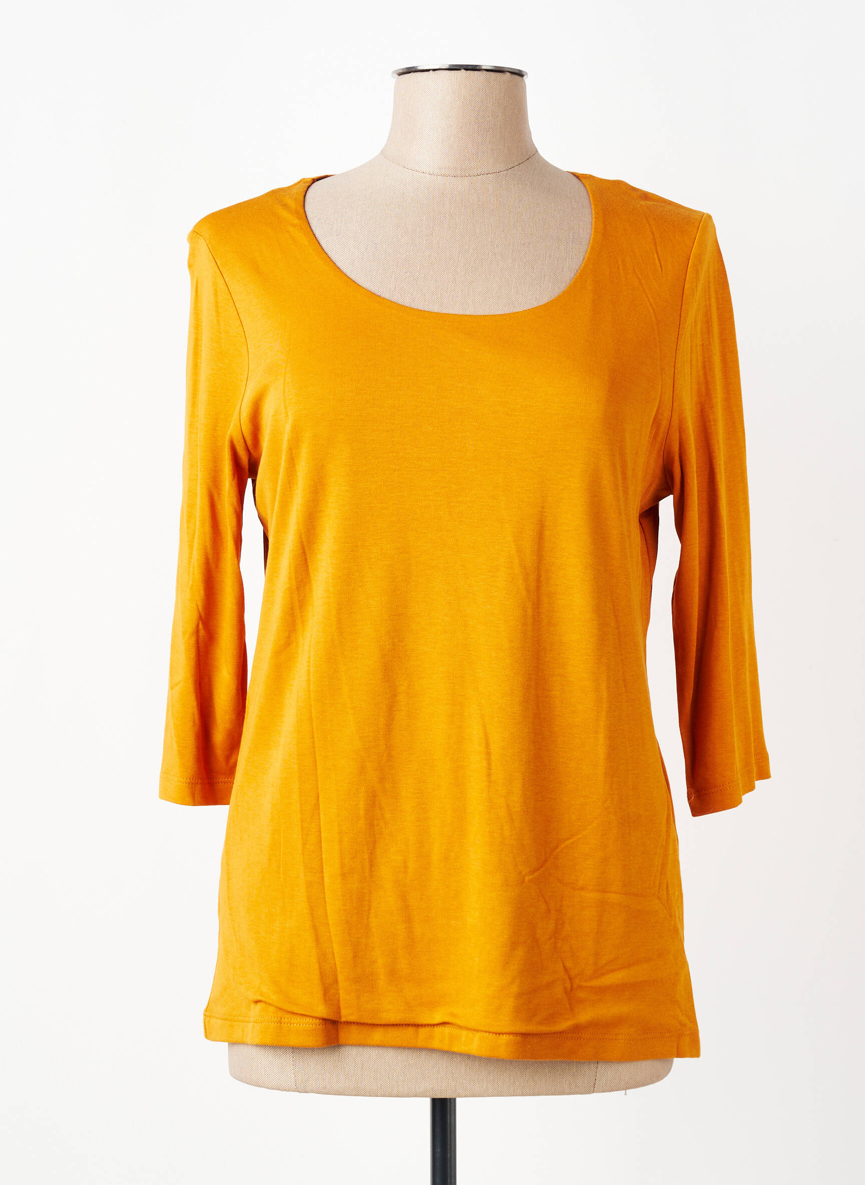 Top tissage jersey manches longues jaune STREET ONE femme