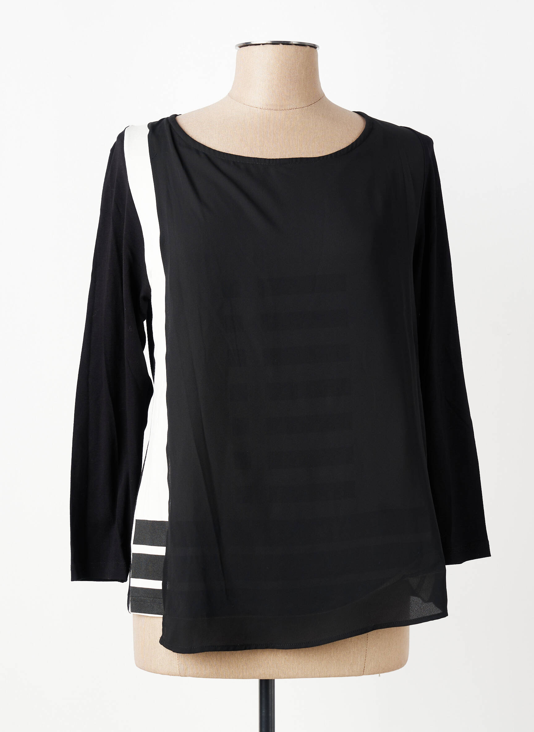 Top manches longues manches longues noir AKELA KEY femme