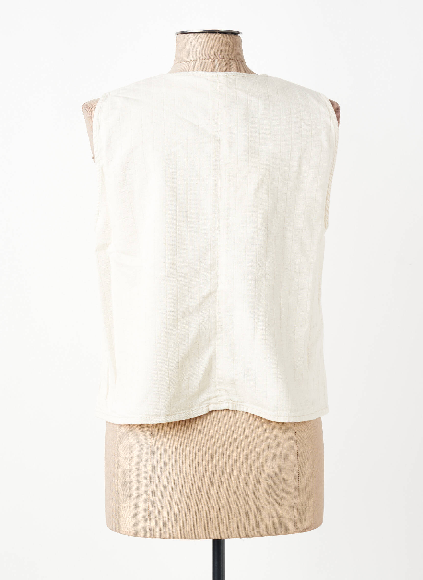 Gilet sans manche coupe cintrée beige INDI & COLD femme
