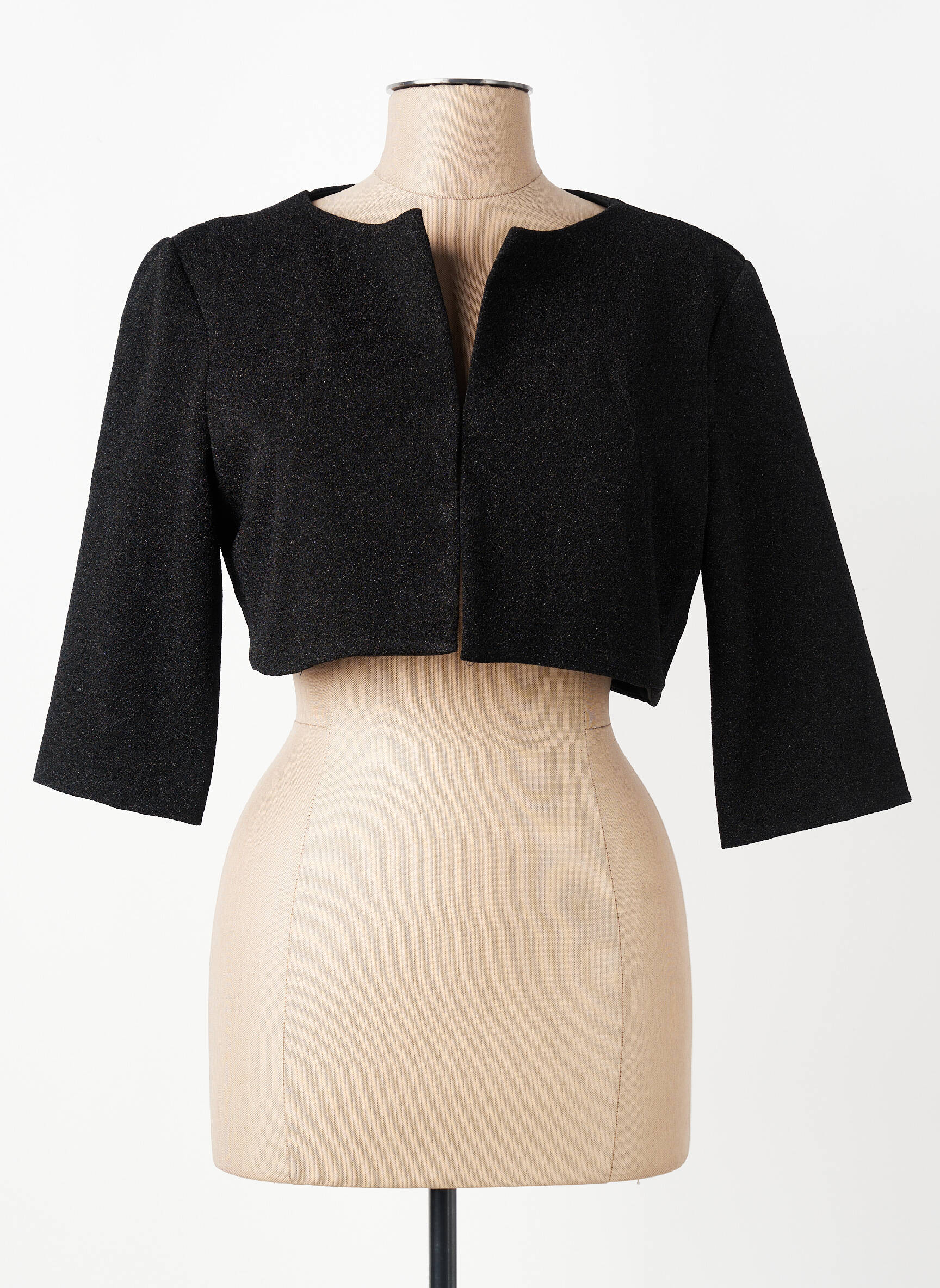 Boléro col rond noir RINASCIMENTO femme