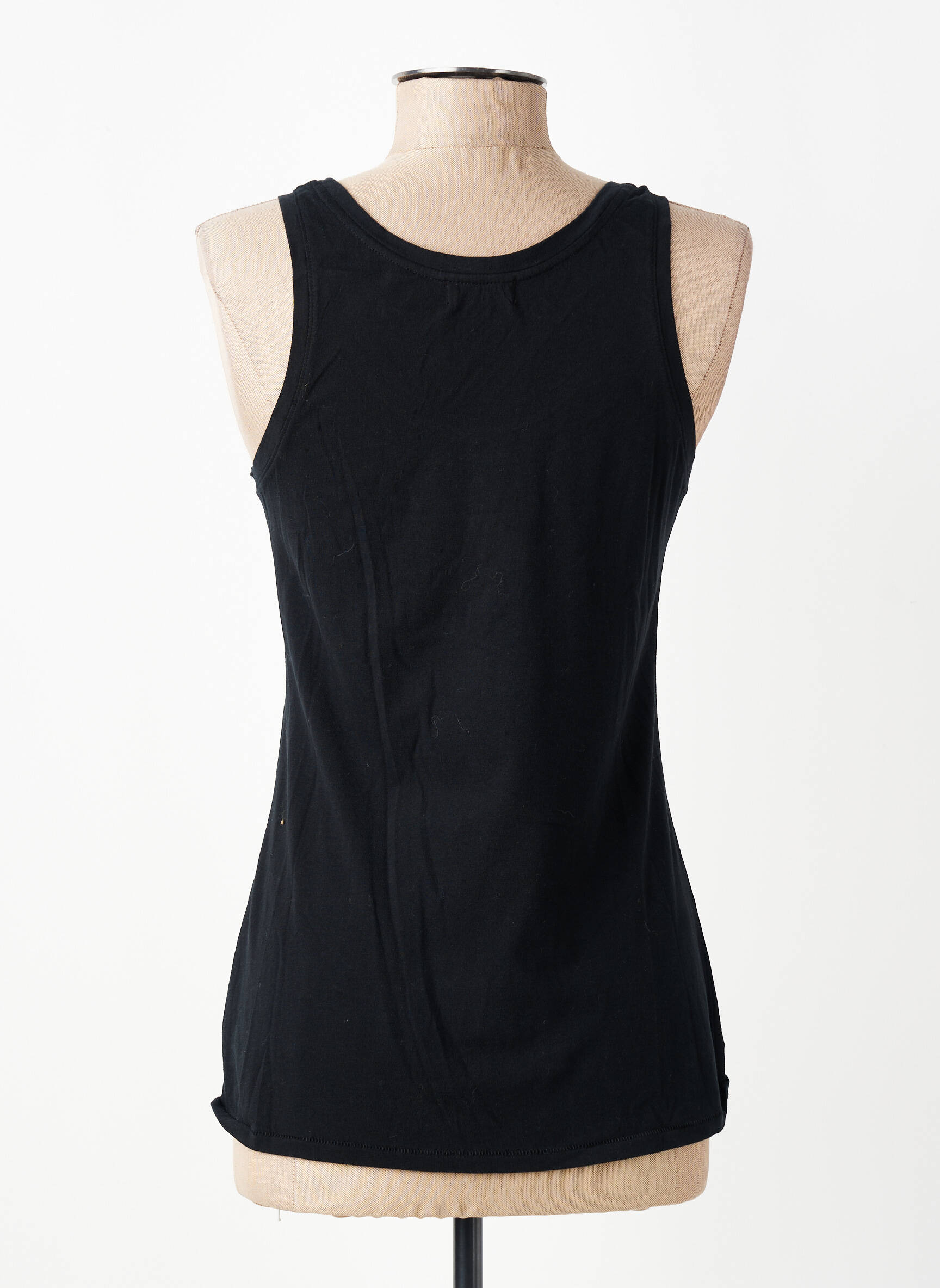 Débardeur stretch sans manche noir YERSE femme
