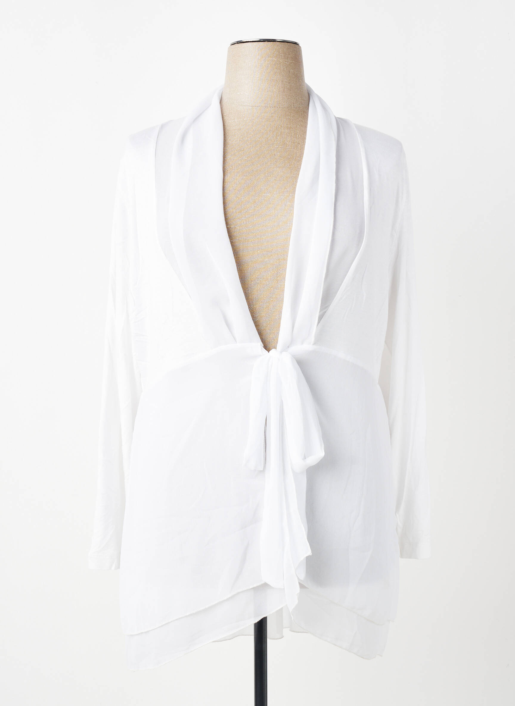 Veste casual manches longues blanc KITANA femme