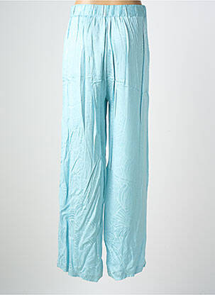 Pantalon large fermeture zip latéral taille normale bleu SUNCOO femme