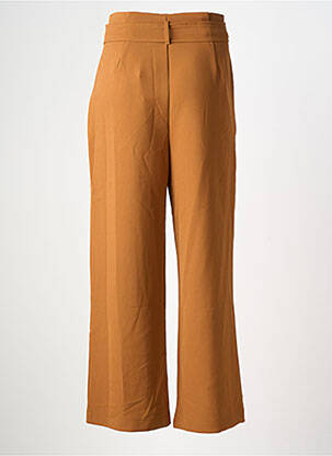 Pantalon large tissage crêpe taille haute marron CHERRY PARIS femme