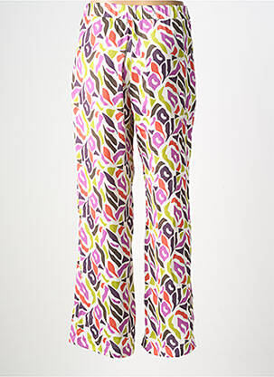 Pantalon large fermeture zip latéral taille haute violet VAN-DOS femme