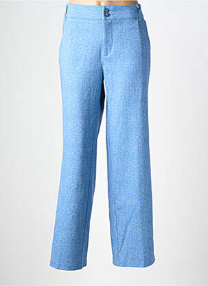 Pantalon large fermeture zippée sous rabat boutonné taille normale bleu STREET ONE femme