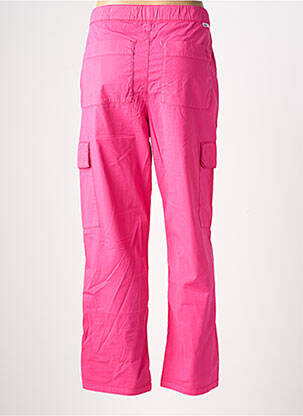 Pantalon cargo coupe droite taille normale rose REIKO femme