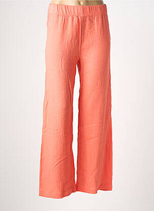 Pantalon large tissage crêpe taille normale orange RUE MAZARINE femme