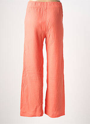 Pantalon large tissage crêpe taille normale orange RUE MAZARINE femme