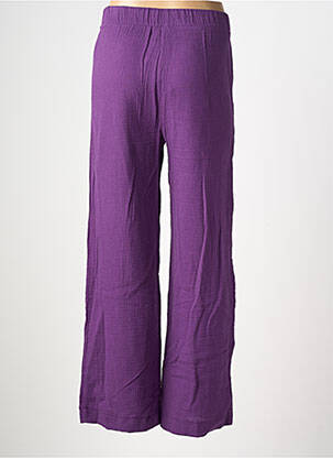 Pantalon large tissage crêpe taille normale violet RUE MAZARINE femme