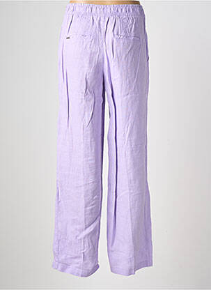 Pantalon large tissage crêpe taille haute violet STREET ONE femme