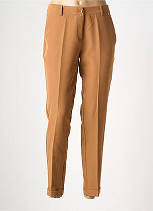 Pantalon slim taille élastique taille normale marron AMELIE & AMELIE femme