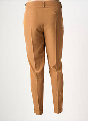 Pantalon slim taille élastique taille normale marron AMELIE & AMELIE femme