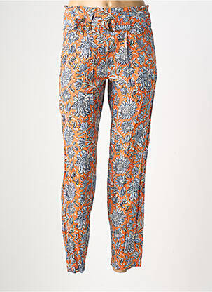 Pantalon slim taille haute taille haute orange YERSE femme