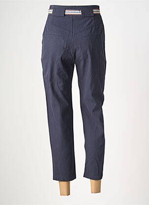 Pantalon 7/8 taille haute taille haute bleu SUNCOO femme