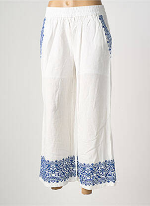 Pantalon large tissage crêpe taille normale blanc IMAGINE femme