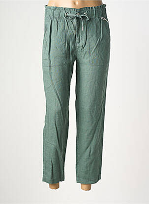 Pantalon 7/8 taille haute taille haute vert STREET ONE femme