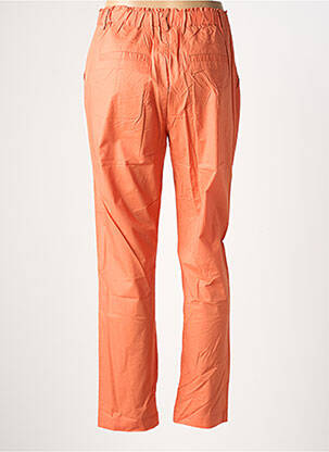 Pantalon droit tissage popeline taille normale orange YERSE femme