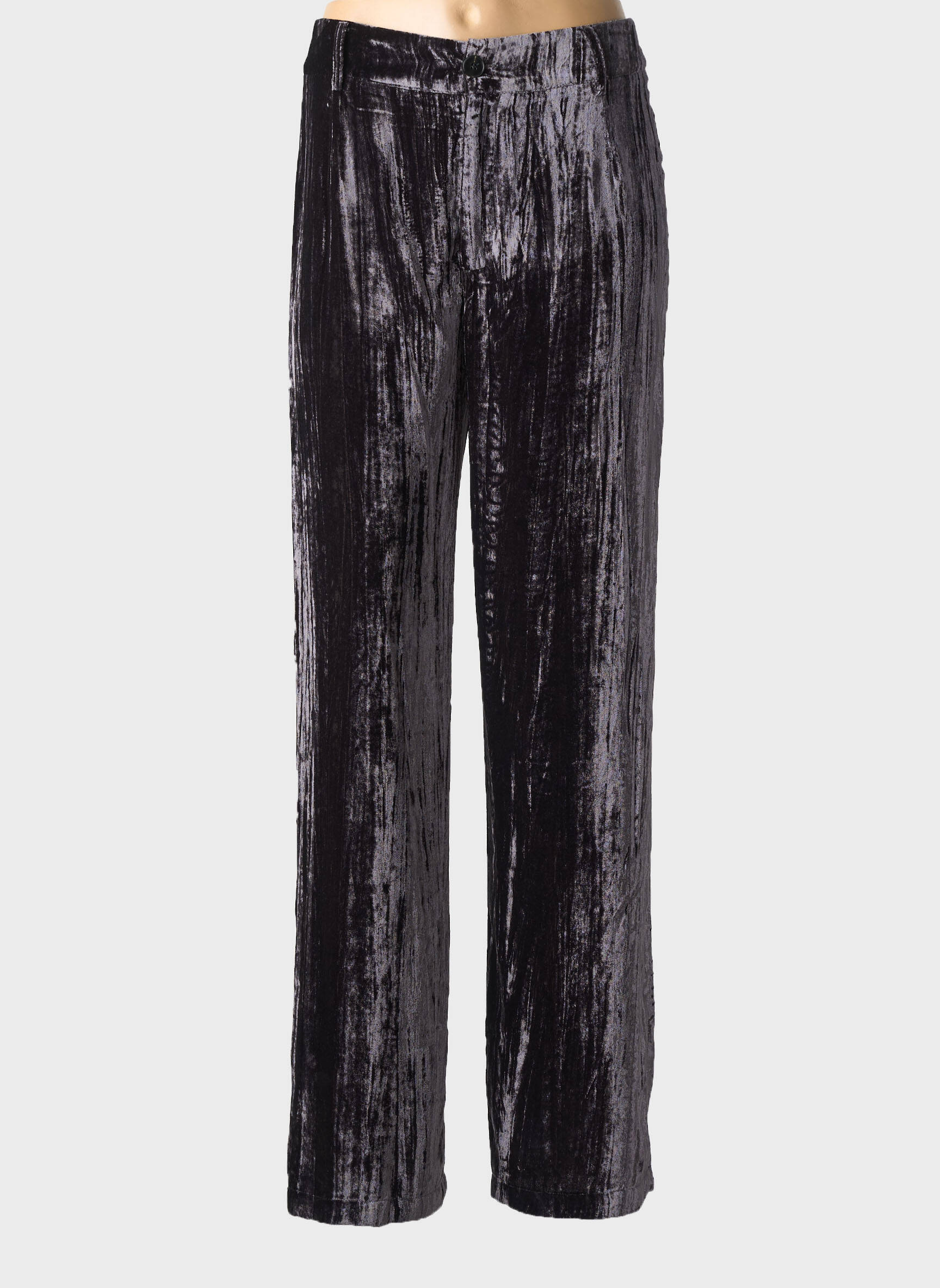 Pantalon droit stretch taille normale gris RUE MAZARINE femme