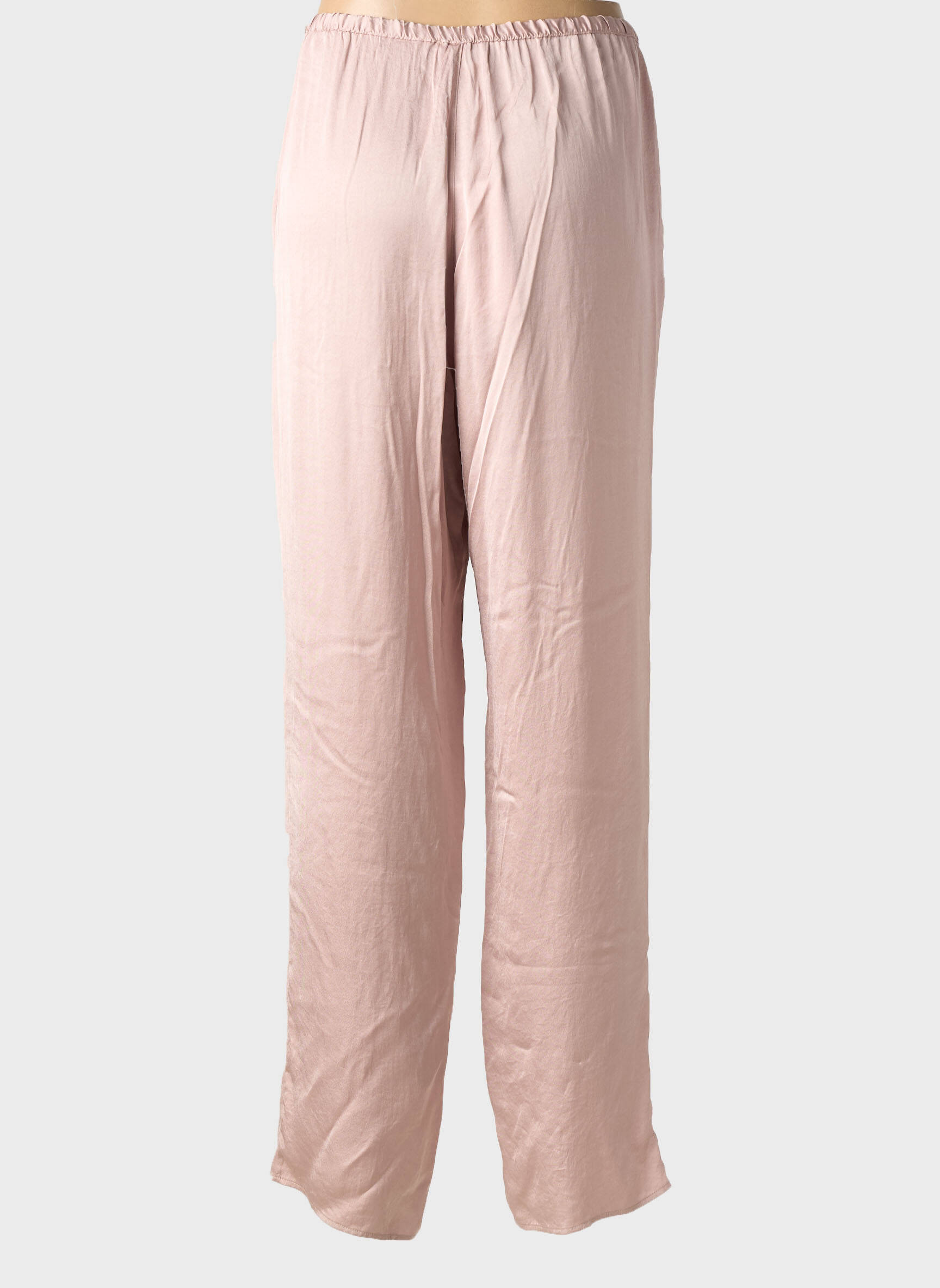 Pantalon droit taille élastique taille normale rose AMERICAN VINTAGE femme
