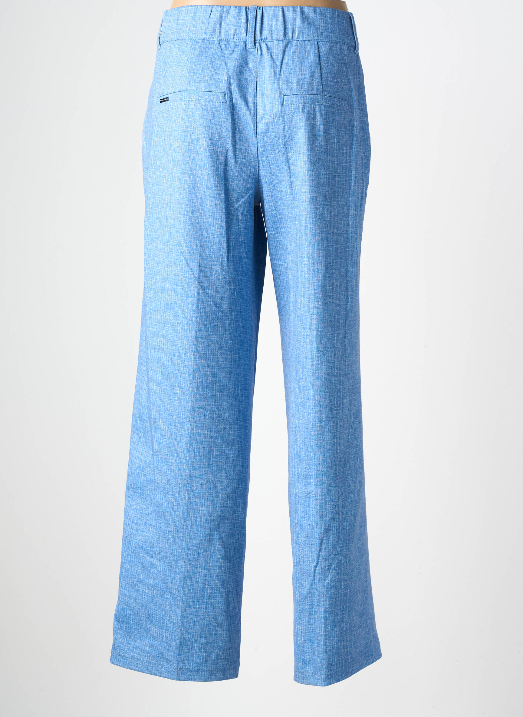 Pantalon large fermeture zippée sous rabat boutonné taille normale bleu STREET ONE femme