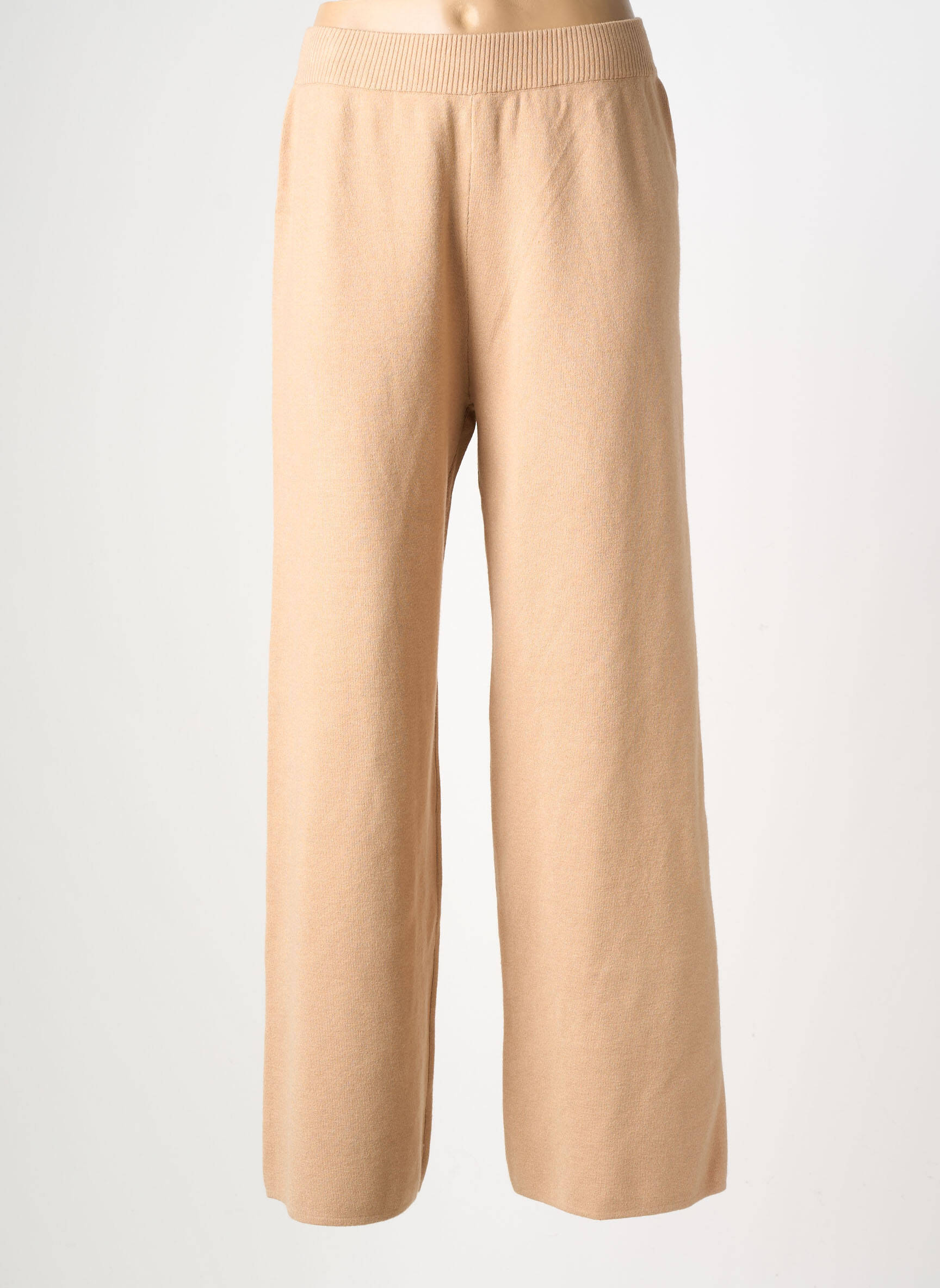 Pantalon large taille normale taille normale beige RUE MAZARINE femme