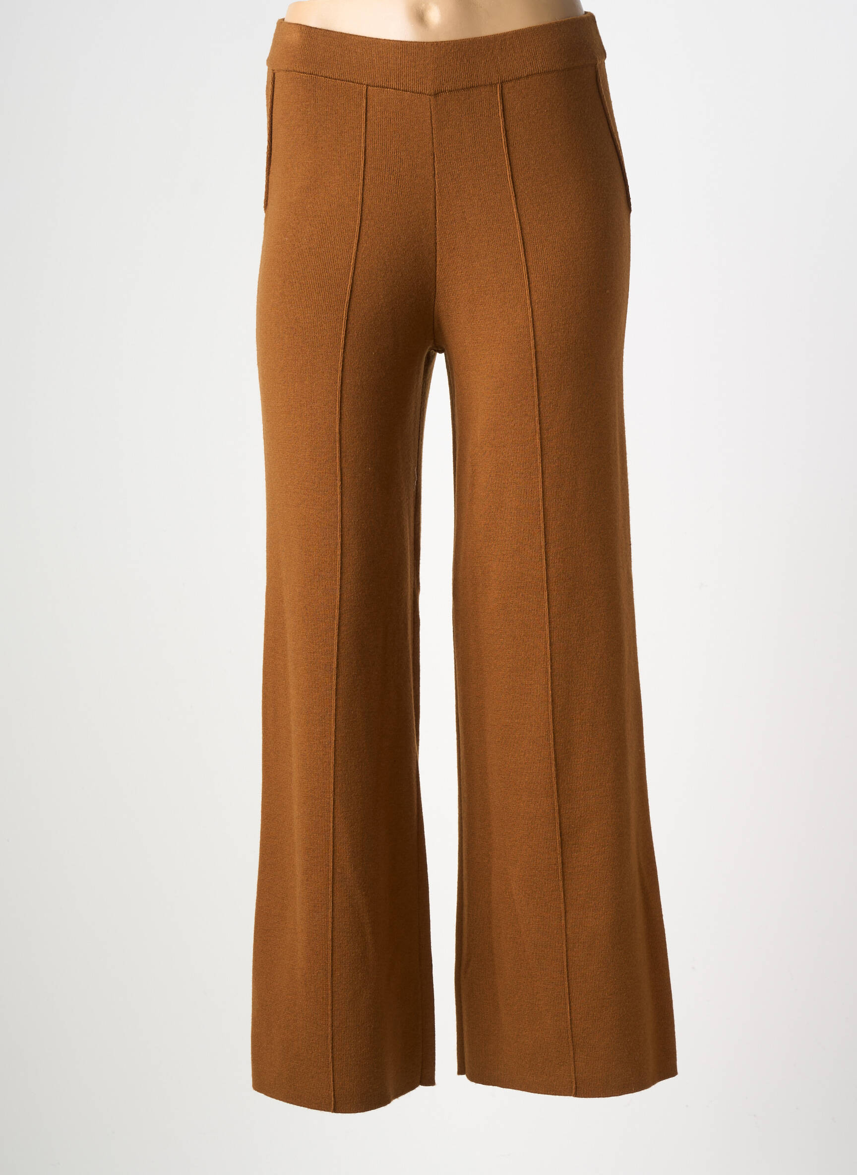Pantalon flare stretch taille normale jaune VAN-DOS femme