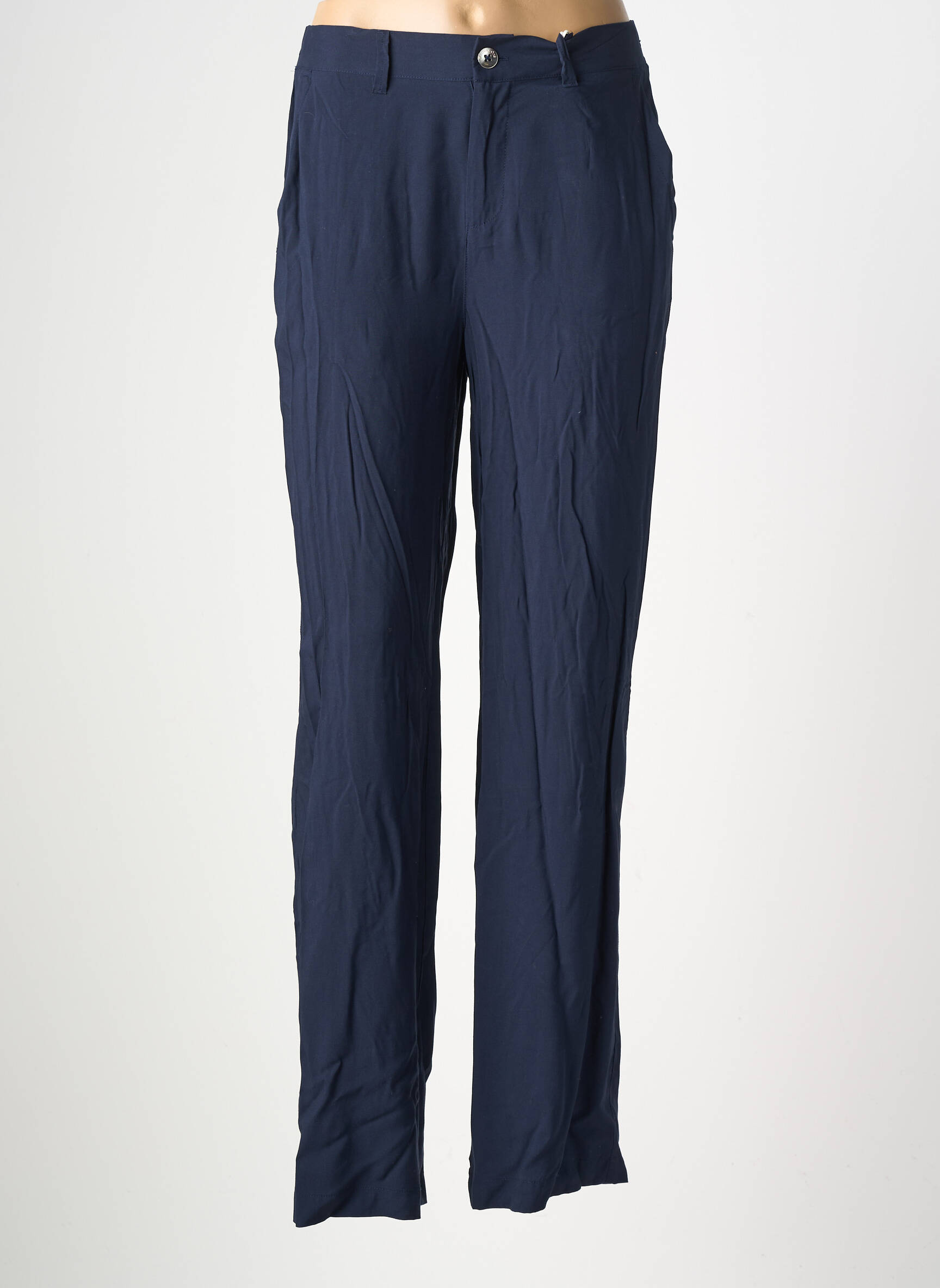 Pantalon chino tissage popeline taille normale bleu STREET ONE femme