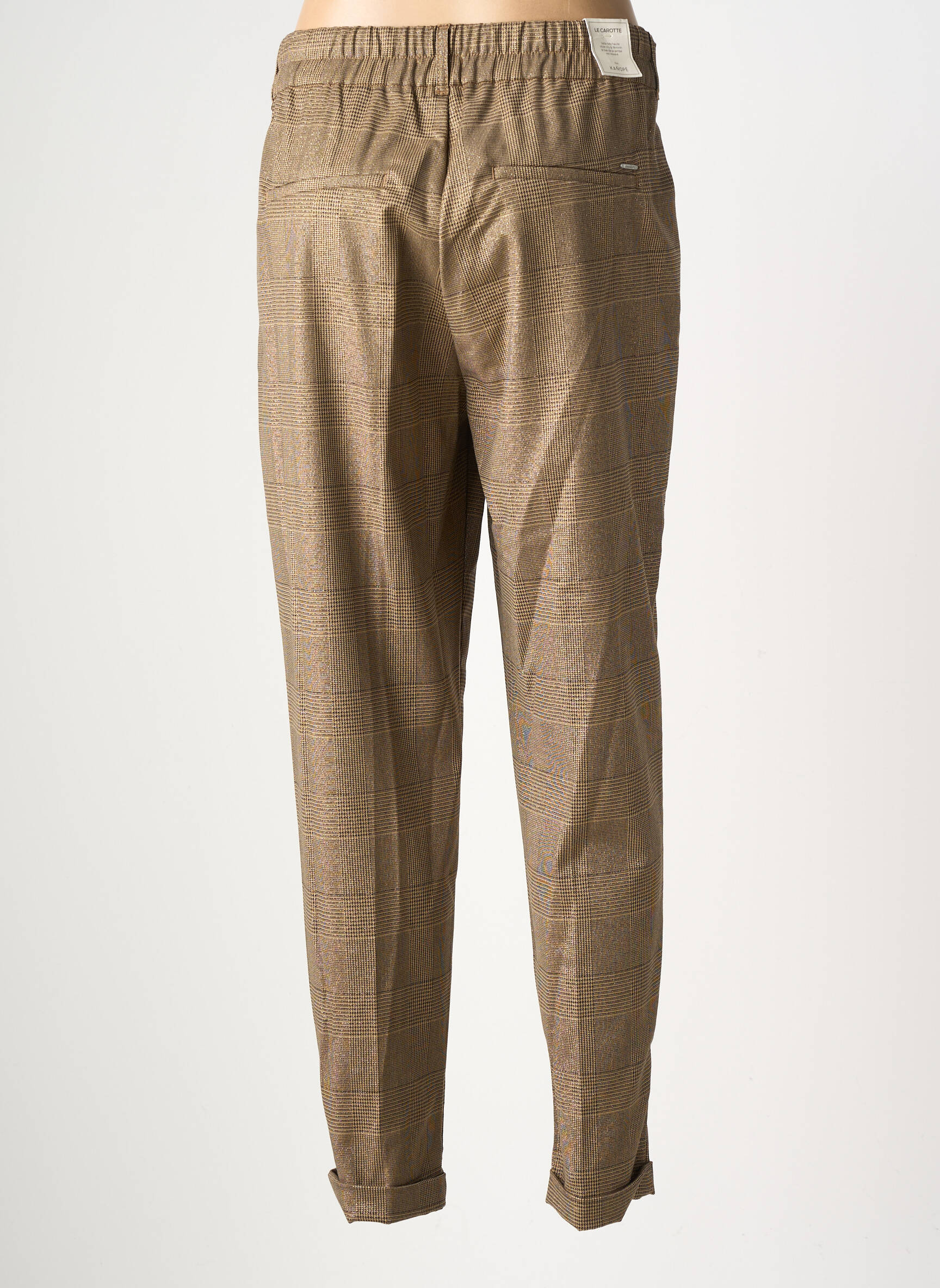 Pantalon chino stretch taille haute or KANOPE femme