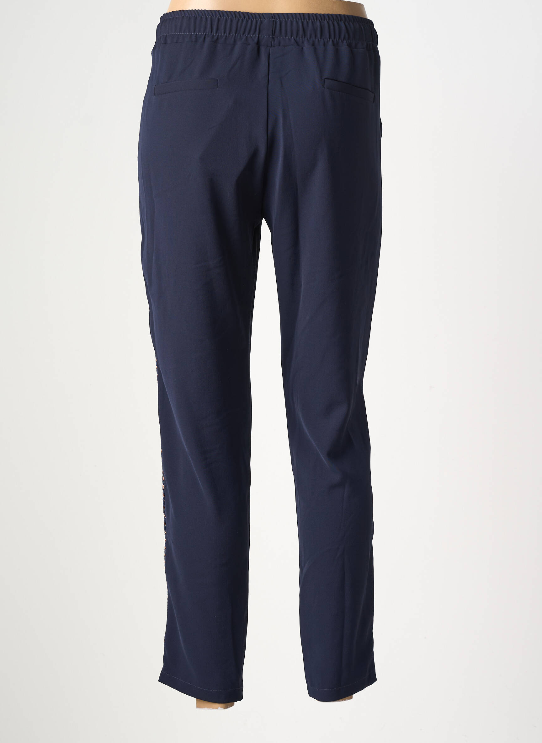 Pantalon 7/8 taille élastique taille normale bleu AMELIE & AMELIE femme