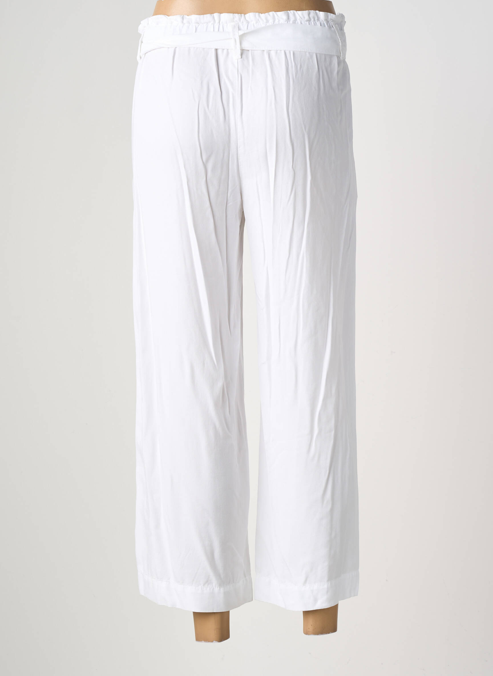 Pantalon 7/8 taille élastique taille normale blanc KANOPE femme