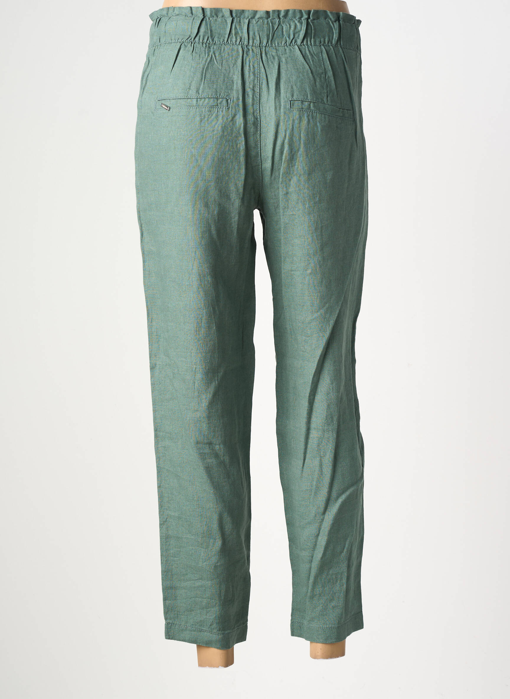 Pantalon 7/8 taille haute taille haute vert STREET ONE femme