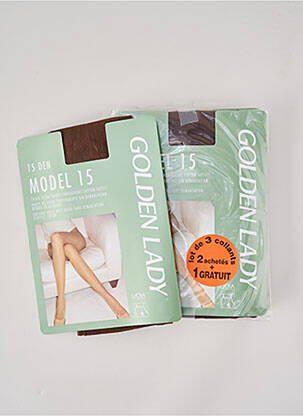 Collants stretch marron GOLDEN LADY femme