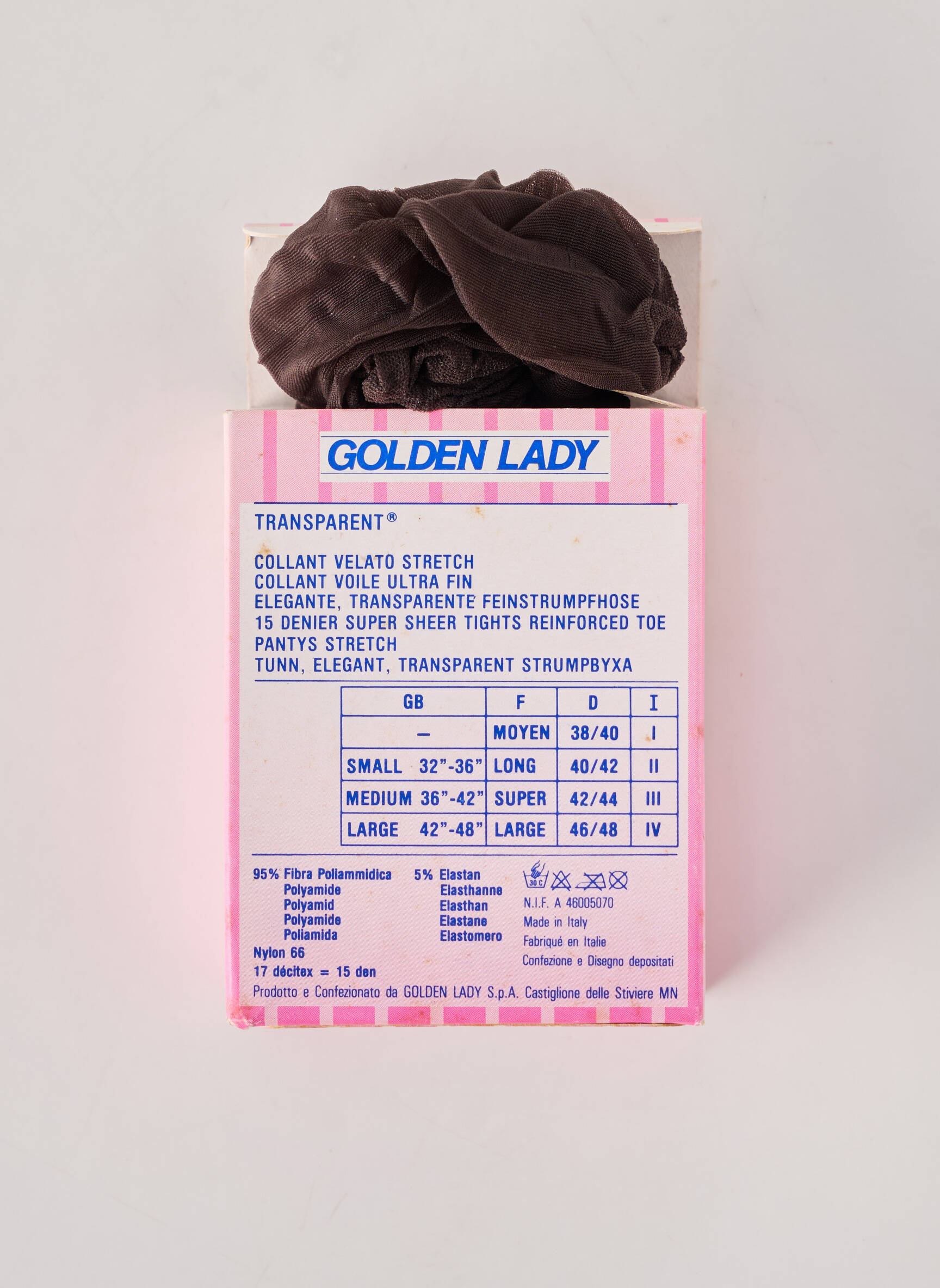 Collants stretch marron GOLDEN LADY femme