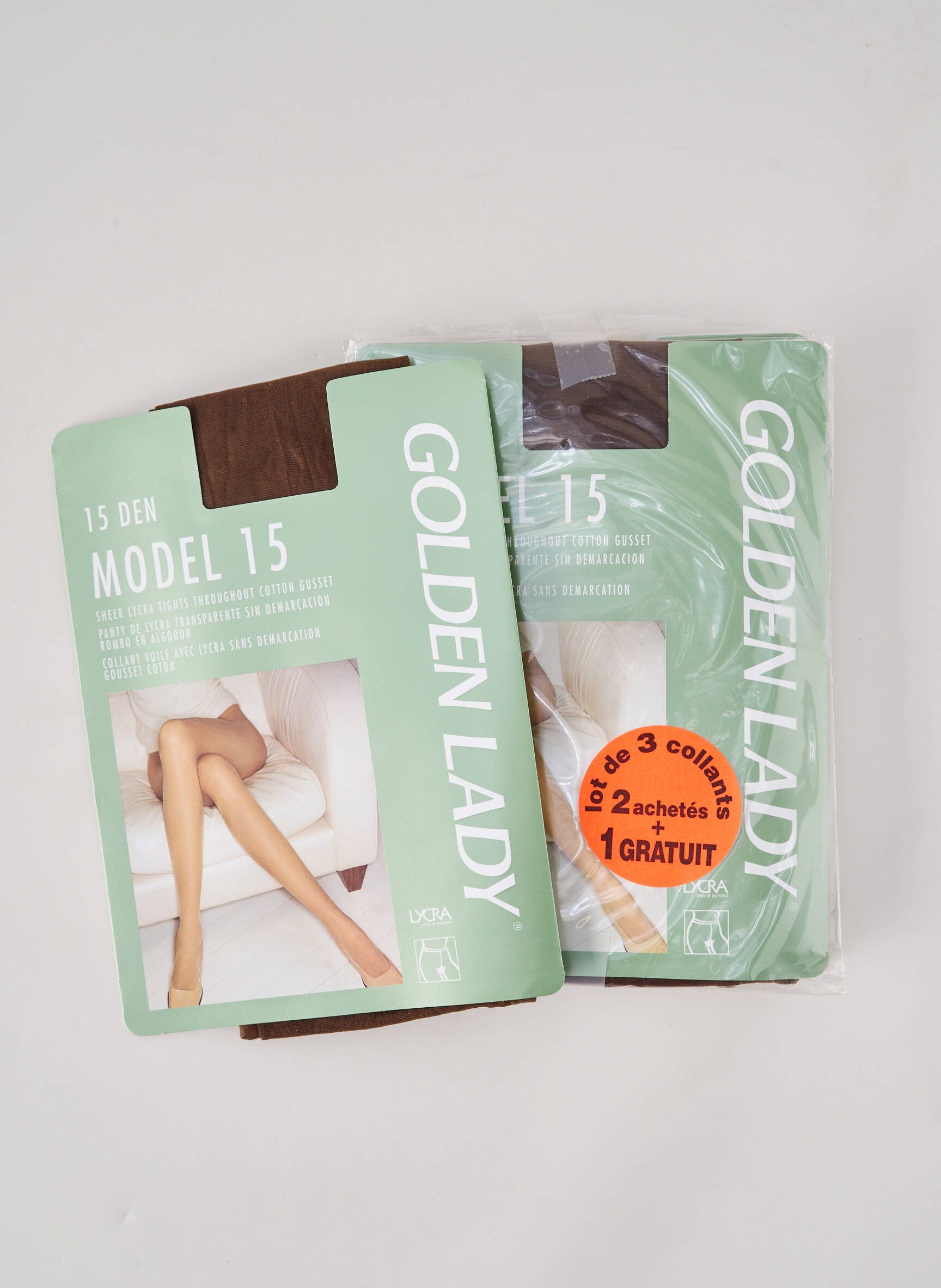 Collants stretch marron GOLDEN LADY femme