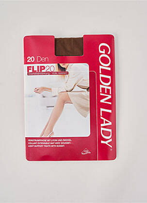 Collants stretch marron GOLDEN LADY femme